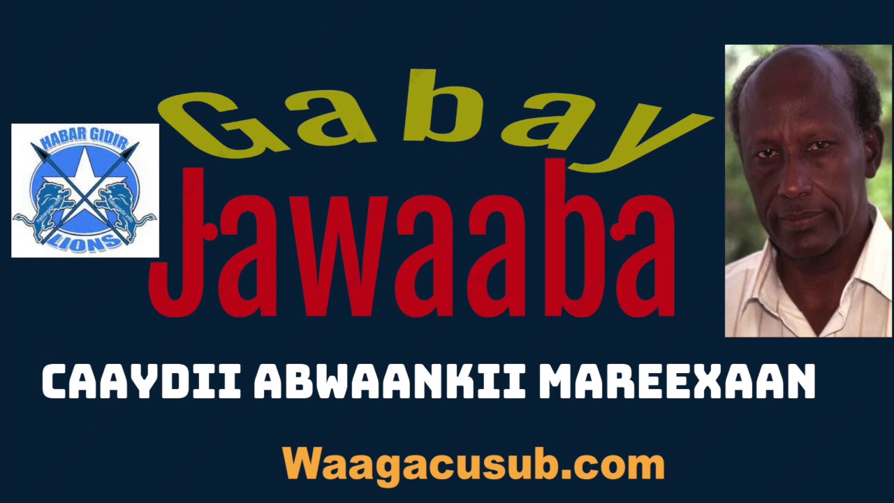 Gabay Jawaaba  Gabaygii Caayda Abwaanka Mareexaan   Abwaan Habargidir