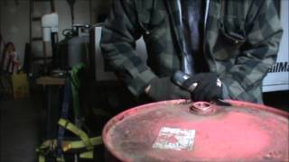 How to remove 55 gallon barrel lid with air chisel