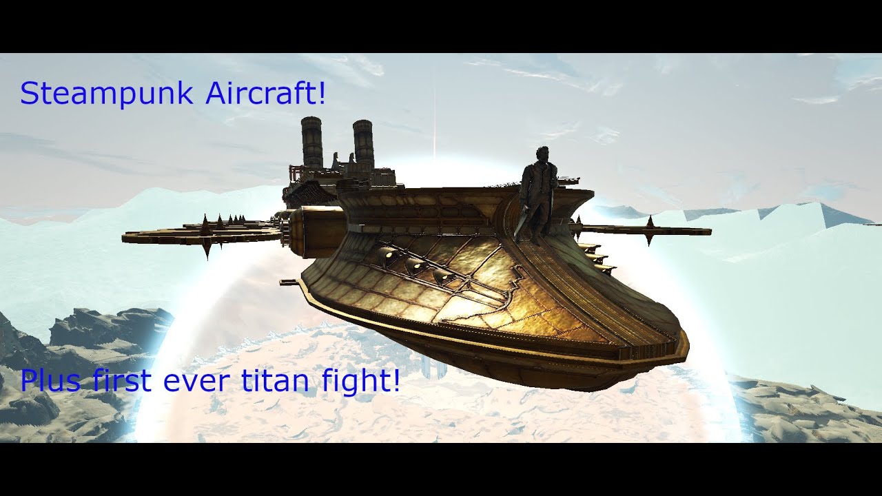 Steampunk Airship and Snow Titan boss fight [ARK EXTINCTION.PRIMAL FEAR ...