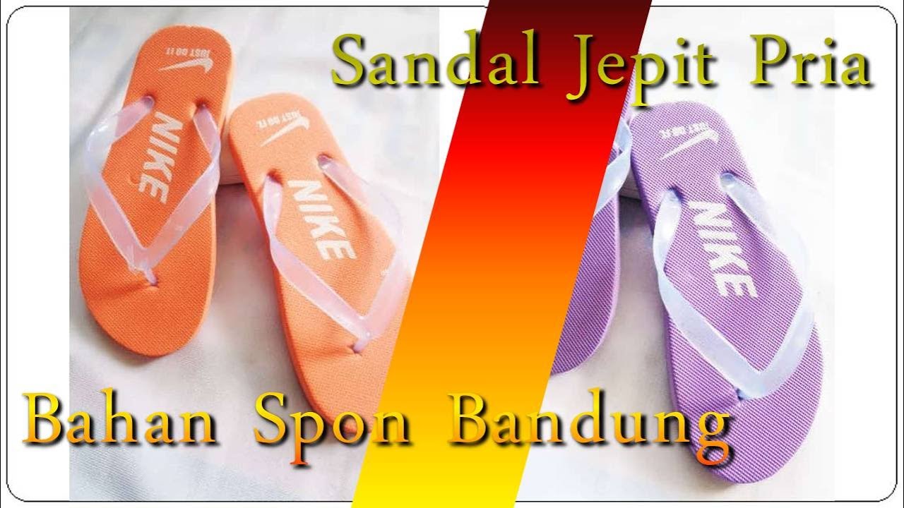  sandal  jepit pria  SR Dewasa bahan spon Bandung  YouTube