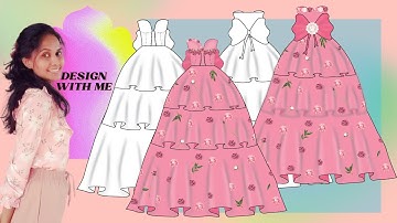 How to draw a dress on Adobe Illustrator (Easy beginners tutorial) | Barbie dress