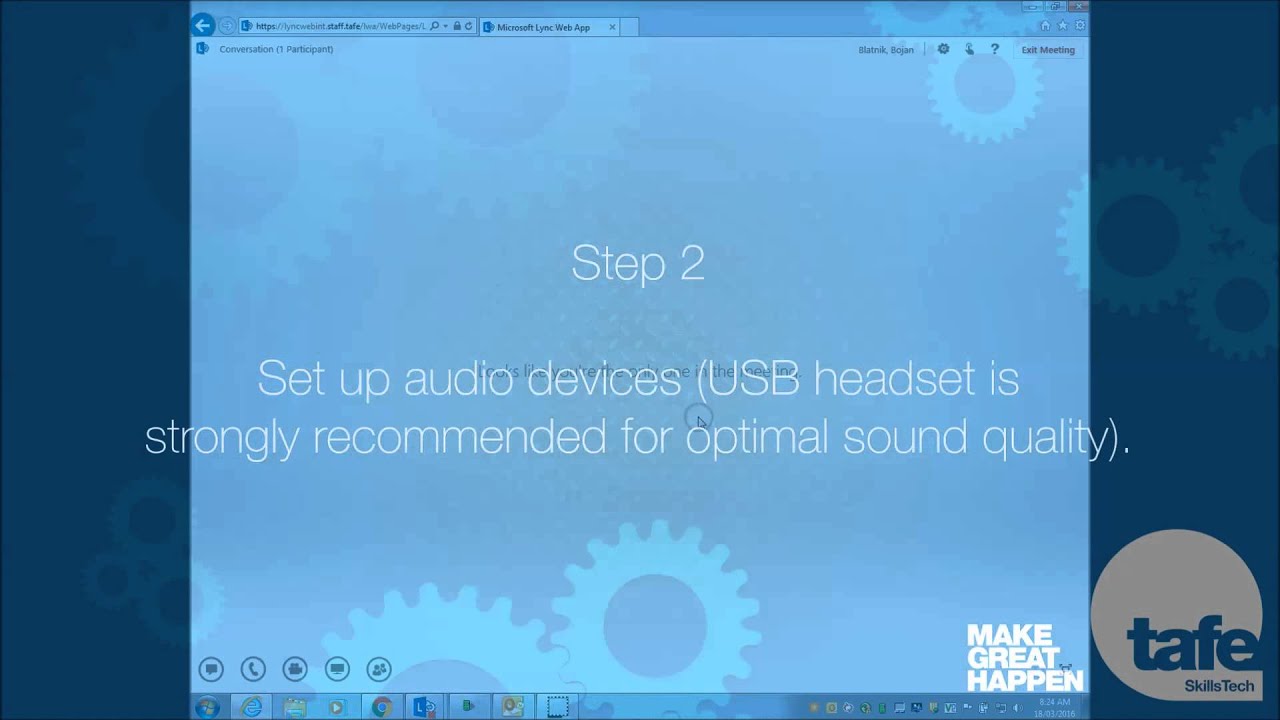 HOW TO Join MS Lync Meeting via Internet Explorer browser - YouTube