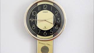 CITIZEN Wall OR Mantel Clock Q43100 016 Volume Control WESTMINSTER Chime! RARE!