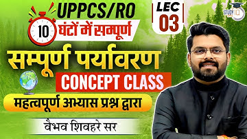 UPPCS PRE & RO ARO | L-3: Basic Concepts of Environment | By Vaibhav Sir | UPPCS StudyIQ