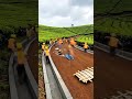 making asphalt roads in the green, beautiful, and lush tea plantations #shorts #ytshorts