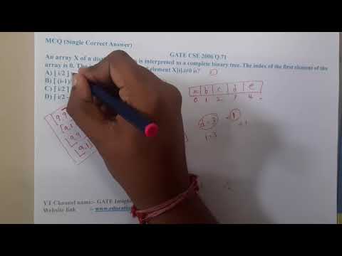 GATE CSE 2006 Q 71 || Trees ||Data Structure || GATE Insights Version: CSE