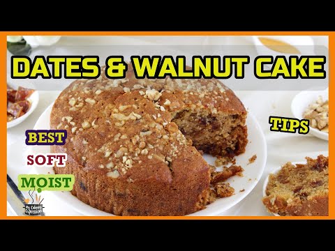 Dates and Walnut Cake Recipe | Dates and Walnut Cake With Eggs | How to Make Dates And Walnut Cake