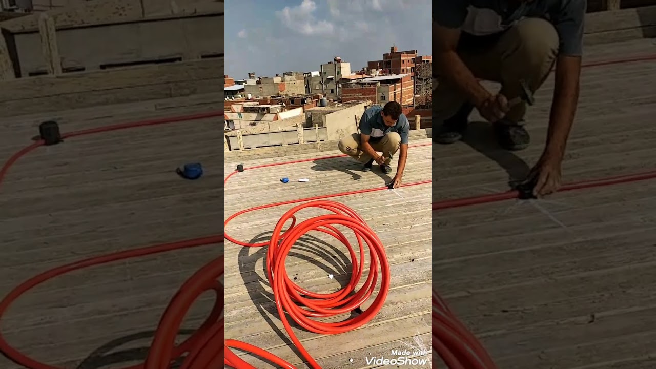 تعلم معنا افكار وطرق جديده في رمي سقف خراطيم كهرباء خطوة خطوة