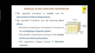 Sensors and Measurement - Capacitive Transducer