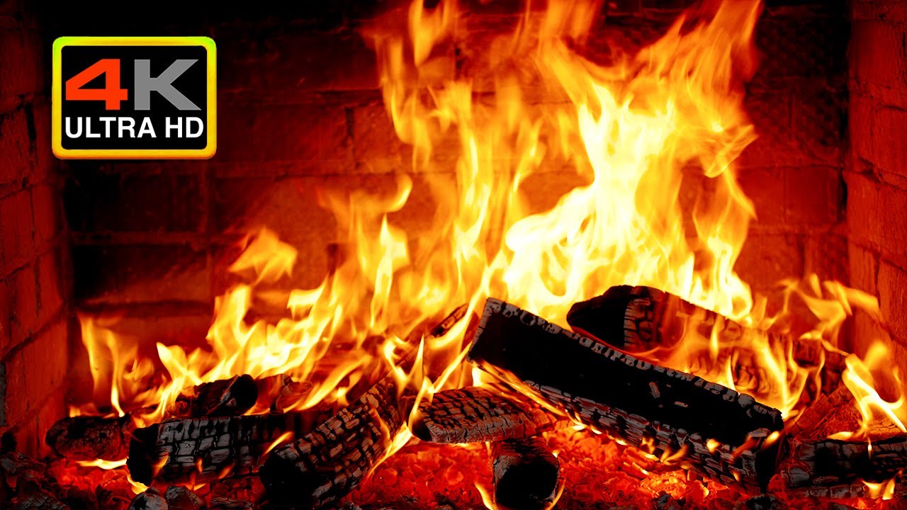 🔥 Камин в деревенском стиле 4K UHD |  Уютные звуки потрескивания огня |  Расслабляющая атмосфера дом