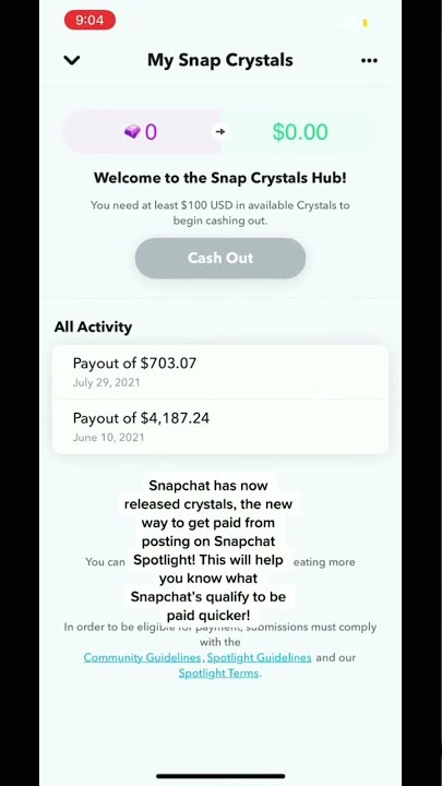 Get Paid from Snapchat Spotlight with “Crystals!”