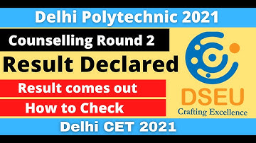 DSEU Round 2 result declared || how to Check allotment result || cetdelhi 2021