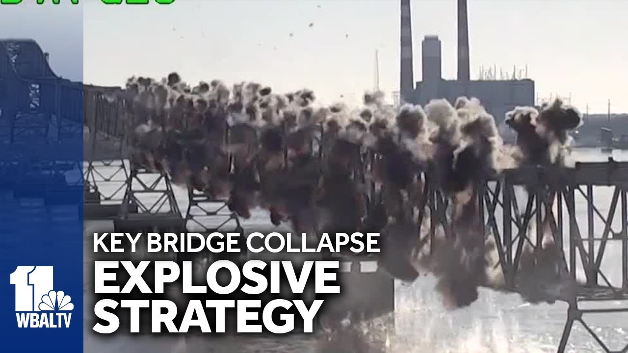 Crews set to use explosives to demolish part of fallen Key Bridge