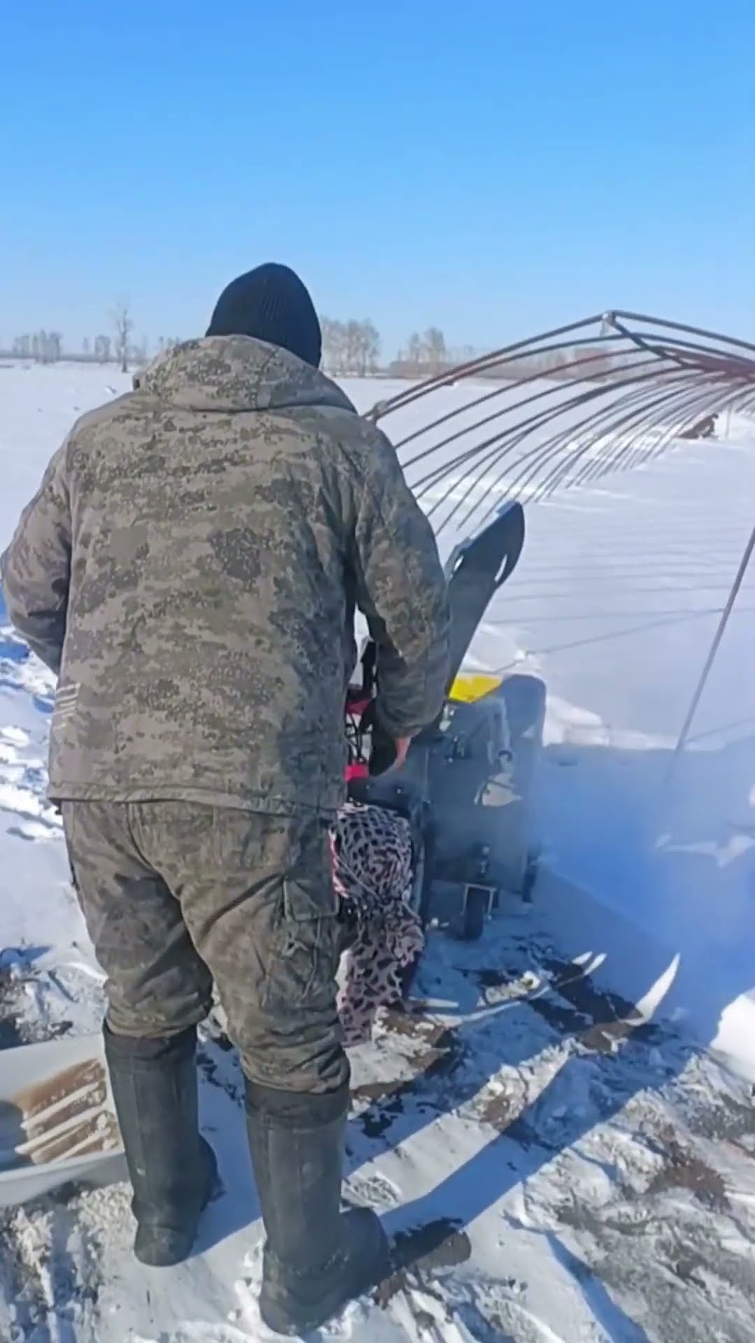 Snow plows quickly clear the ground- Good tools and machinery make work easy