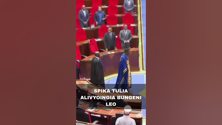 SPIKA TULIA ATINGA BUNGENI NINI KITATOKEA LEO