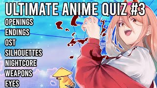 Ultimate Anime Quiz #3 - Openings, Endings, OST, Silhouettes, Nightcore, Weapons and Eyes screenshot 3