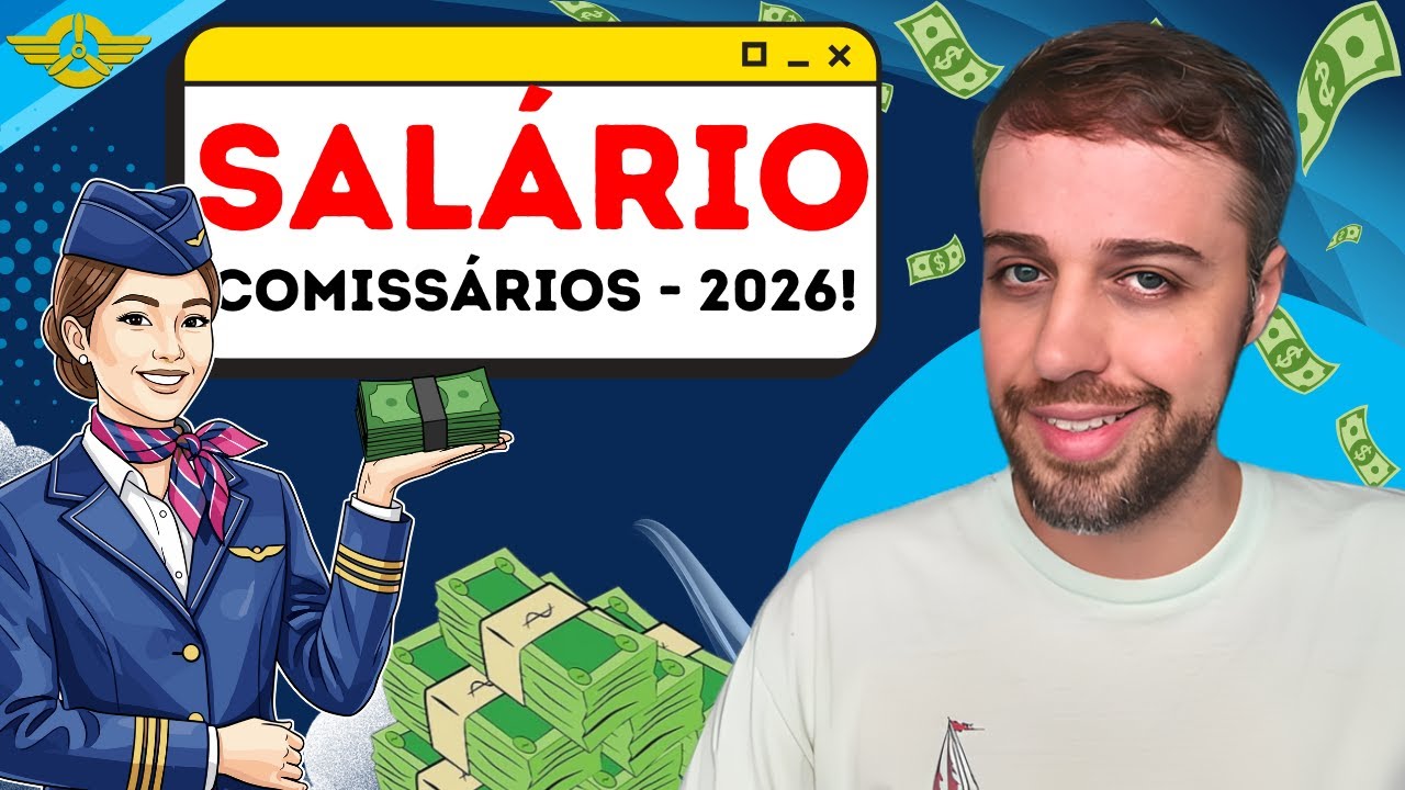 SALÁRIO de Comissários de Voo em 2026! Quanto ganha por mês?