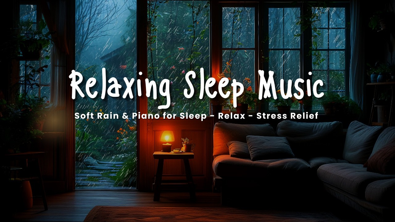 Fall Asleep Fast with Rain Sounds 🌙 Calm Piano Music for Deep Sleep and ...