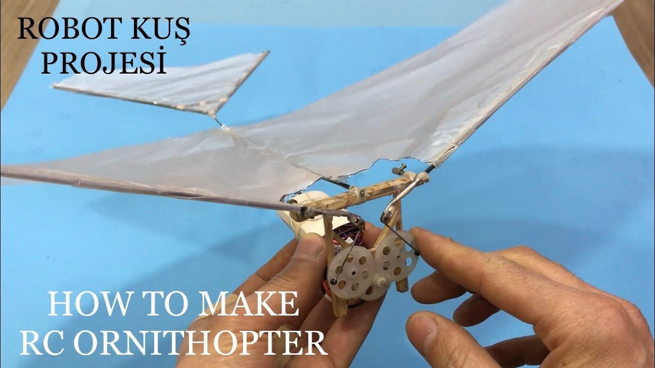 СДЕЛАНО РОБОТ ПТИЦА - КАК СДЕЛАТЬ ОРНИТОПТЕР - ПРОЕКТ МЕХАНИЧЕСКАЯ ПТИЦА С ДРОНОМ
