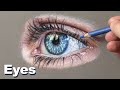 Pastel Portrait Tips ~ How to draw a realistic eye using Pastel Pencils. Narrated Tutorial.