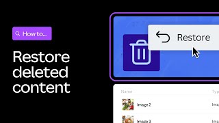 How to restore deleted items in Canva