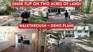 $440K Flip on 2 Acres! High-End Renovation Walkthrough + Demo Plans