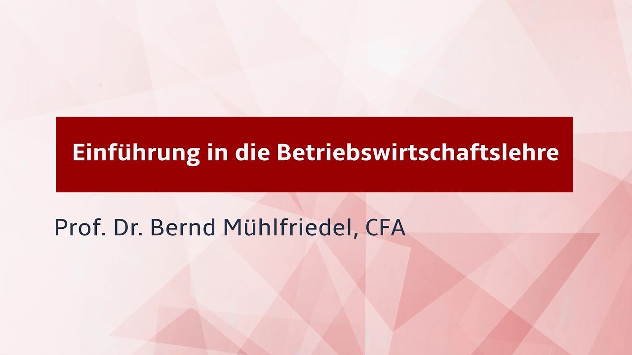 Einführung in die BWL – Kurseinheit 10: Human Resource Management