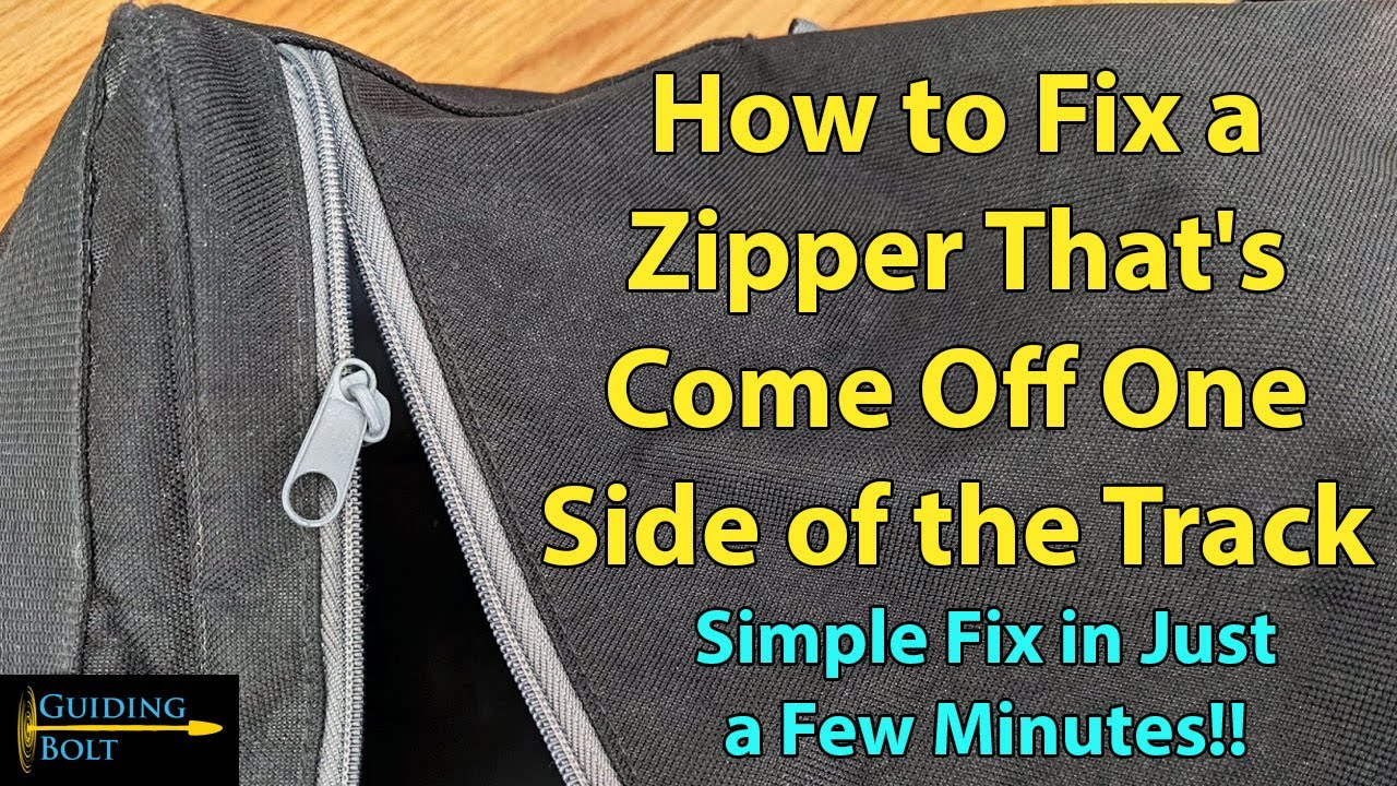 How to Fix a Zipper Thats Come Off One Side of the Track