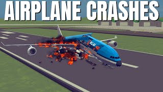 Realistic Airplane Crashes And Emergency Landings #5 | Besiege