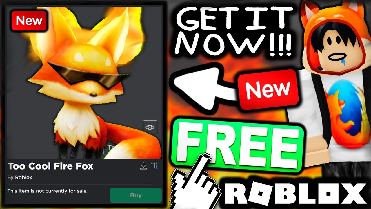 FREE ACCESSORY! HOW TO GET Too Cool Fire Fox! (NEW ROBLOX PROMO CODE ITEM)  