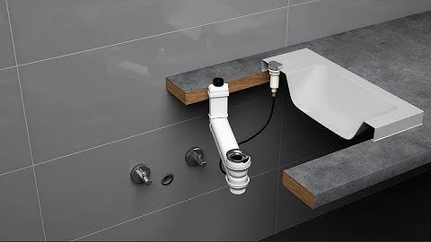 Waste and overflow system CLOU with cable and knob operation installation | KALDEWEI
