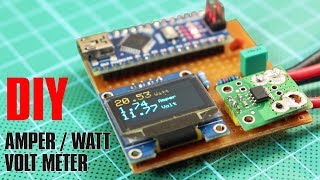 Arduino Current Meter, Voltage Meter Circuit. DIY Multimeter