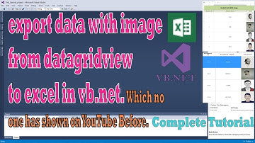Export data with Image from Datagridview to Excel in VB.NET | Complete  Tutorial Video