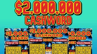 Going for $2,000,000 on this $20 Cashword Ticket! Viewer Request! | New York Lottery