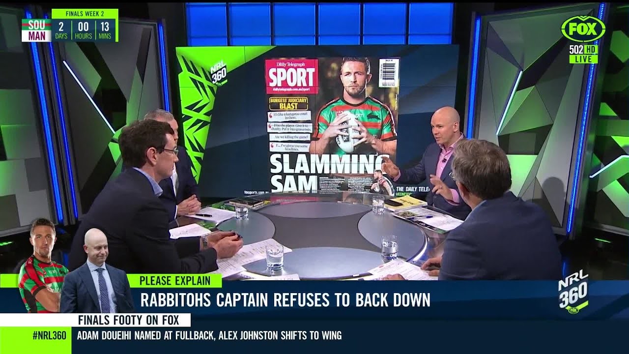 Sam Burgess refuses to back down on Kangaroo Court comments NRL 360