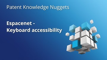 Espacenet – Keyboard accessibility
