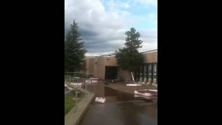 Onoway Alberta massive storm school collasped
