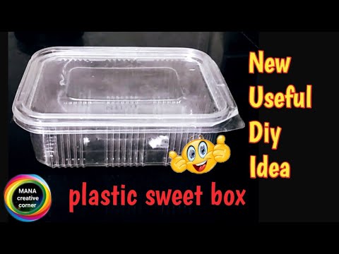 Waste Plastic sweets box reuse idea#Best out of waste disposable