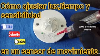 Cómo calibrar un sensor de movimiento #electricidad#electricista#electrical#electrician