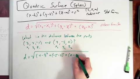 quadric surface sphere part 2