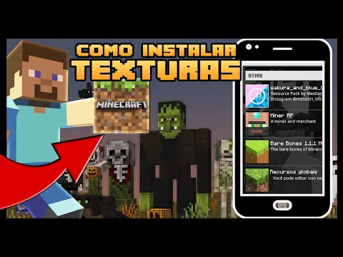 Como baixar minecraft pelo celular de graça 2022+tutorial de como colocar a  textura do minecraft 📲❤ 