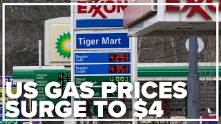 National average gas price hits $4 a gallon due to invasion of Ukraine