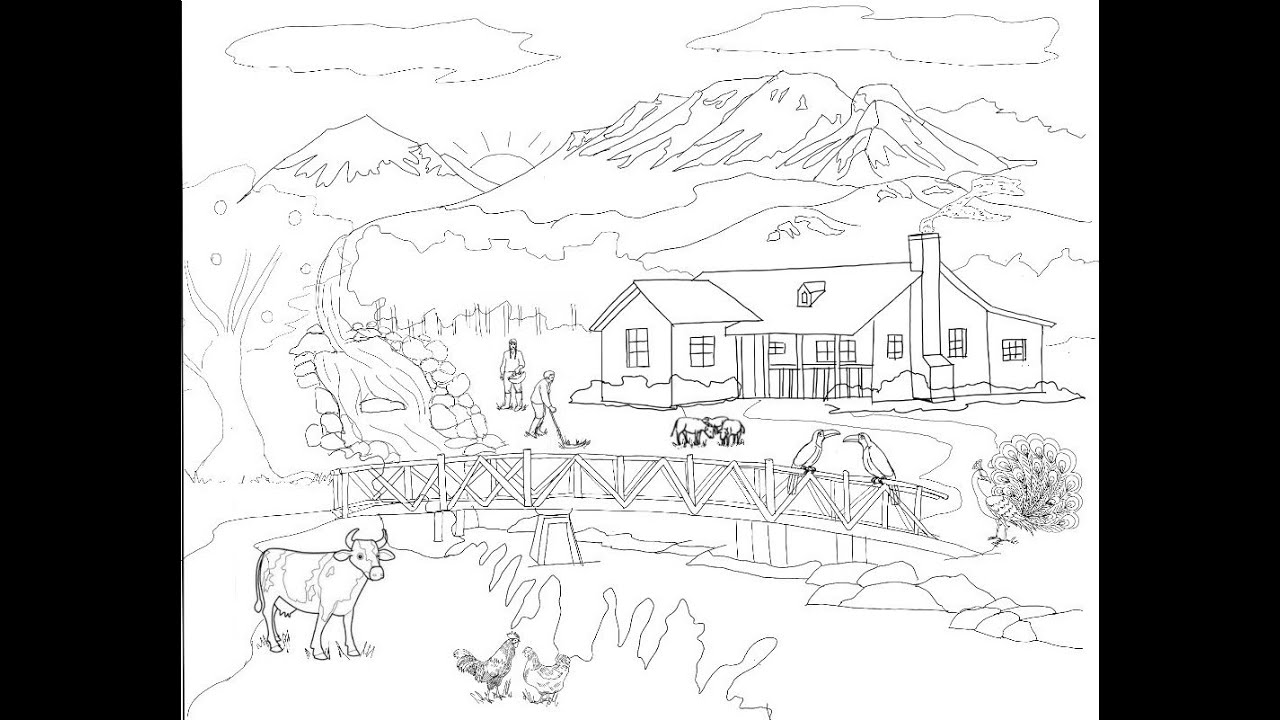 🖌️ Definiendo el Dibujo a Bordar.  Proyecto No. 7.  (1/30).  #paisajes #bordaramano