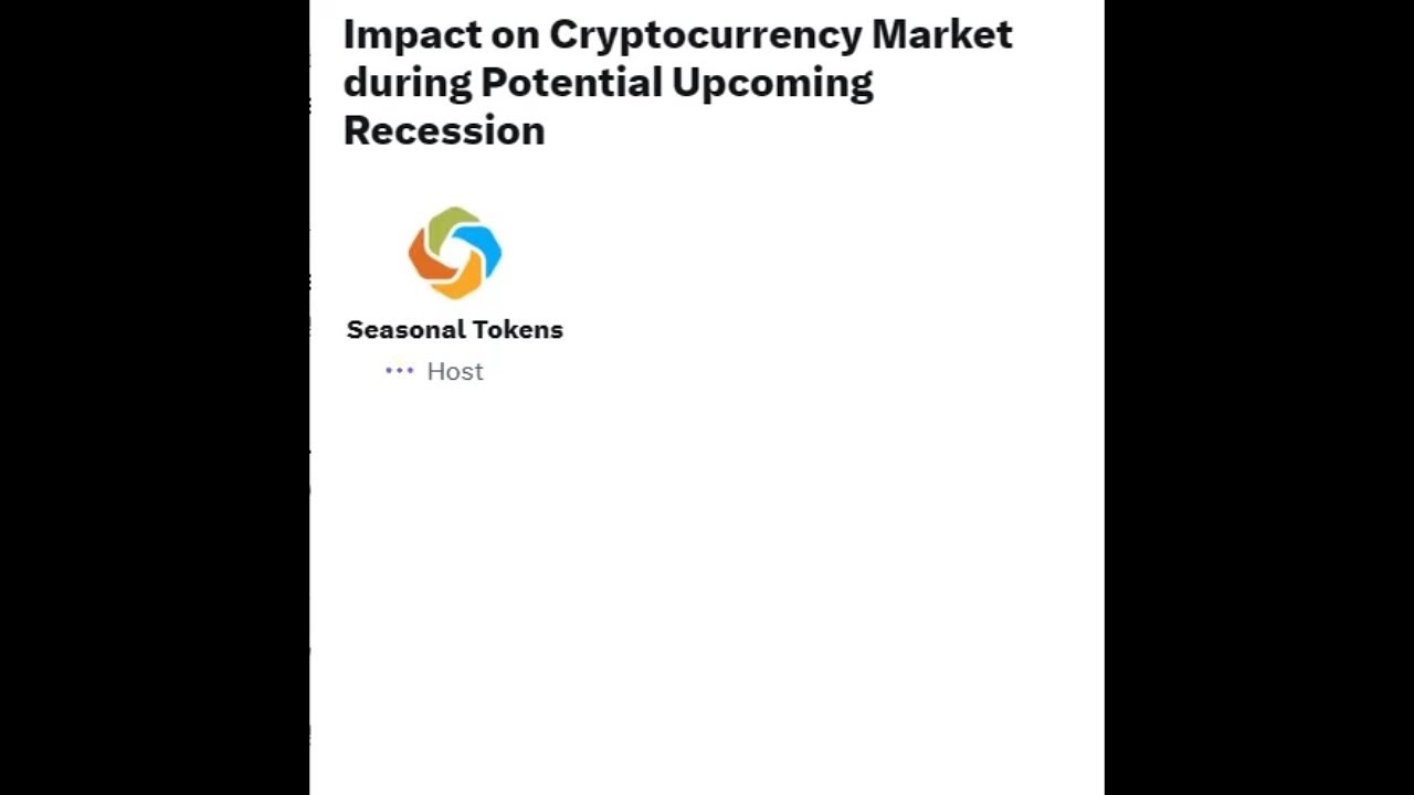 Cryptocurrency and Recession - YouTube