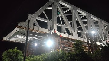 LAUNCHING OF OPEN WEB GIRDER for ROB ROAD OVER BRIDGE