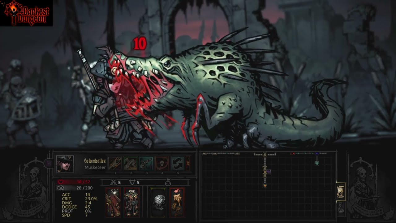 Darkest Dungeon Crocodilian boss fight YouTube