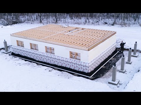 Waterproofing My ICF Basement and Installing Footing Drain - Building My Log Home Pt. 30