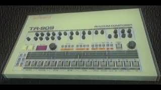909 Drum machine Open hi hat sound effect Royalty Free