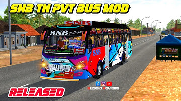 🎀🤩SNB TN PVT BUS LIVERY RELEASED💥GEMINI COACH BUSSID REVIEWS🔥😎