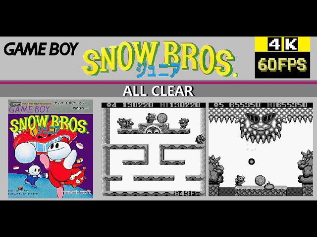 GB] Snow Bros. Jr. スノーブラザーズ・ジュニア ALL CLEAR - YouTube